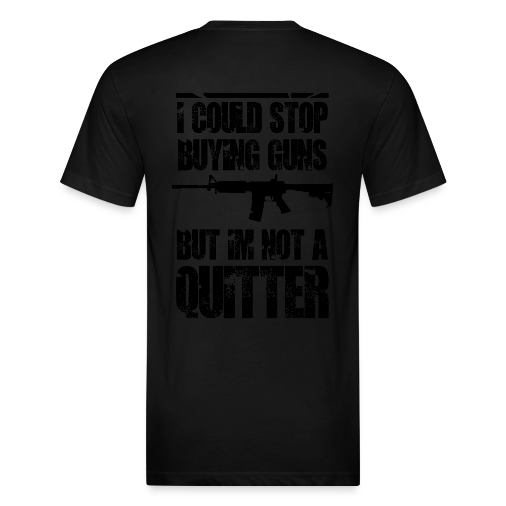 Fitted Cotton/Poly T-Shirt by Next Level quitter - black