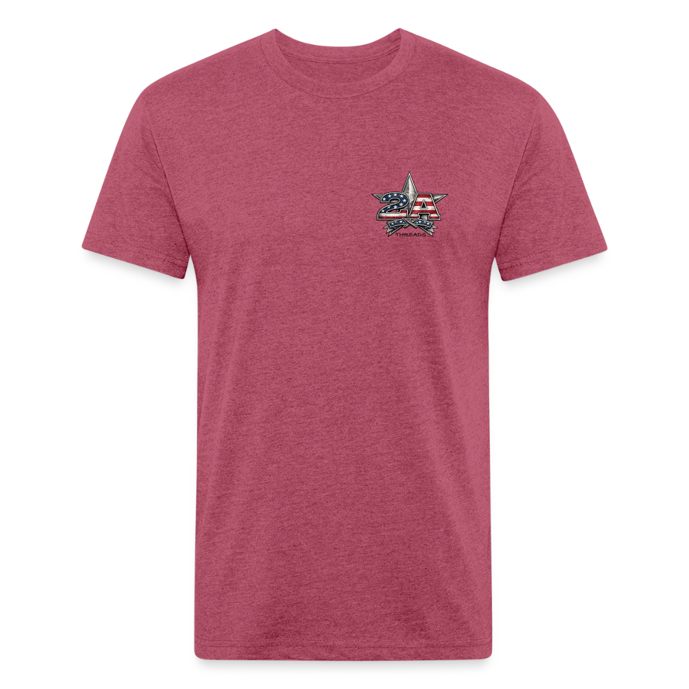 250 Year America  2A Threads Fitted Cotton/Poly T-Shirt by Next Level - heather burgundy