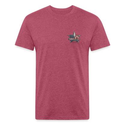 250 Year America  2A Threads Fitted Cotton/Poly T-Shirt by Next Level - heather burgundy