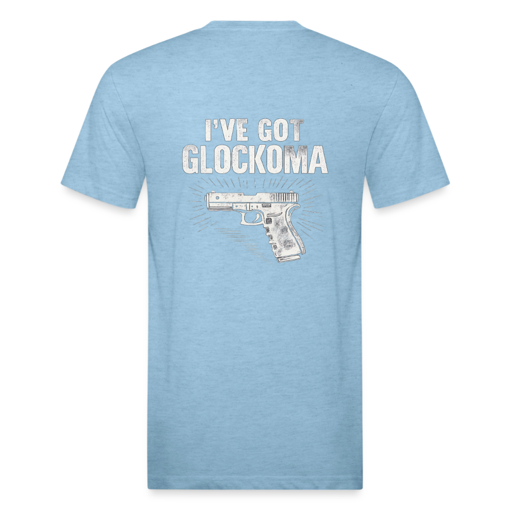 Glockoma Fitted Cotton/Poly T-Shirt by Next Level - heather blue