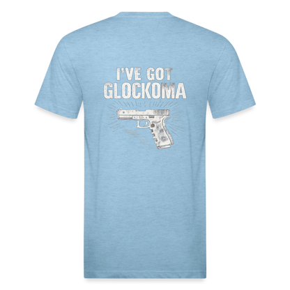 Glockoma Fitted Cotton/Poly T-Shirt by Next Level - heather blue