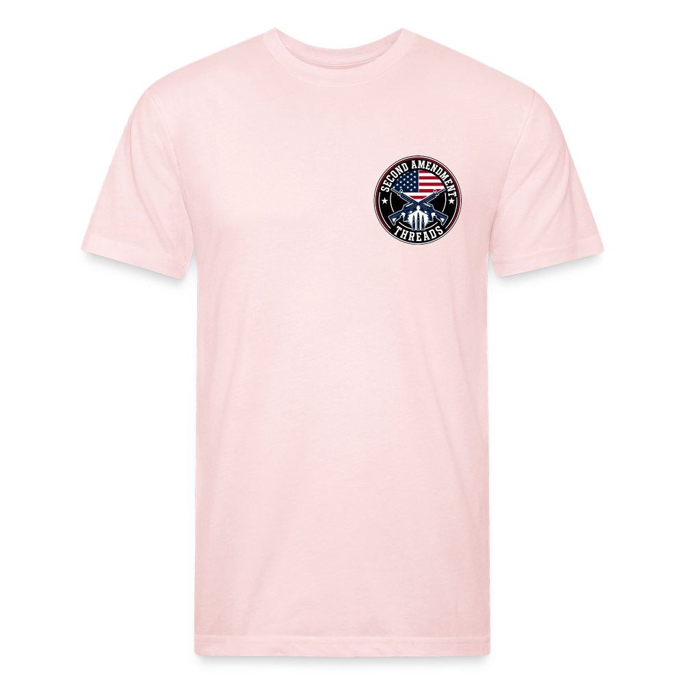 250 Year America Metalic Fitted Cotton/Poly T-Shirt by Next Level - blush pink 