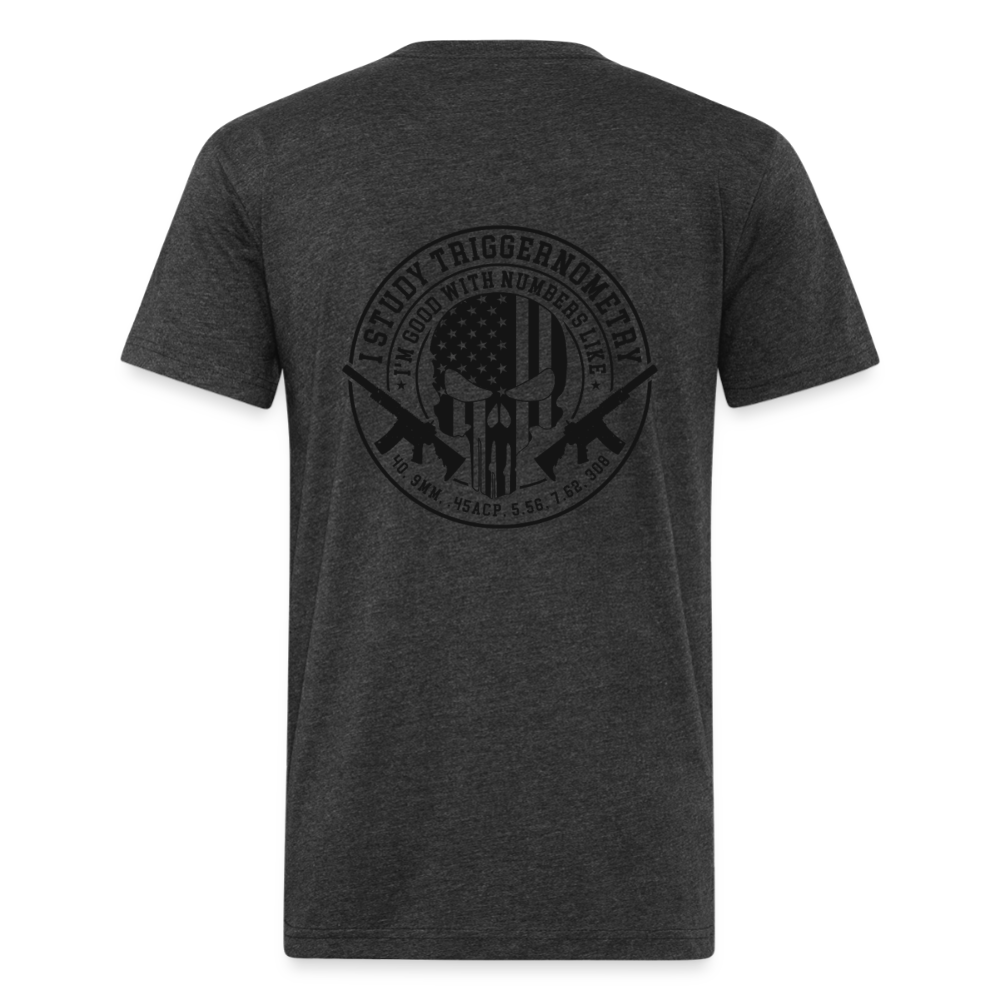 I Study Trigonometry Fitted Cotton/Poly T-Shirt by Next Level - heather black