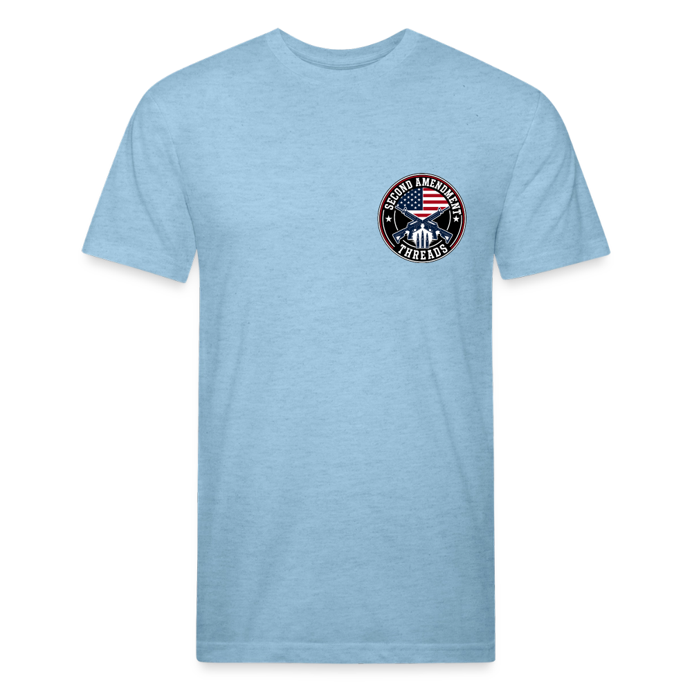 Fitted Cotton/Poly T-Shirt by Next Level size matter - heather blue