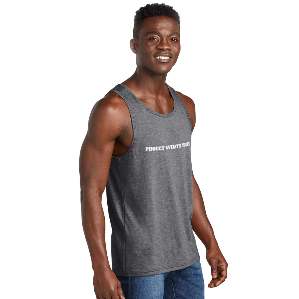 2A Threads Unisex Tri-Blend Organic Tank - heather gray