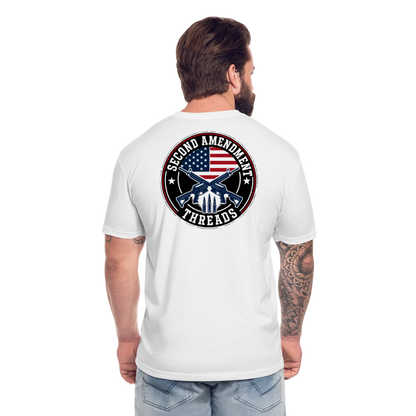 2A THREADS Fitted Cotton/Poly T-Shirt by Next Level - white