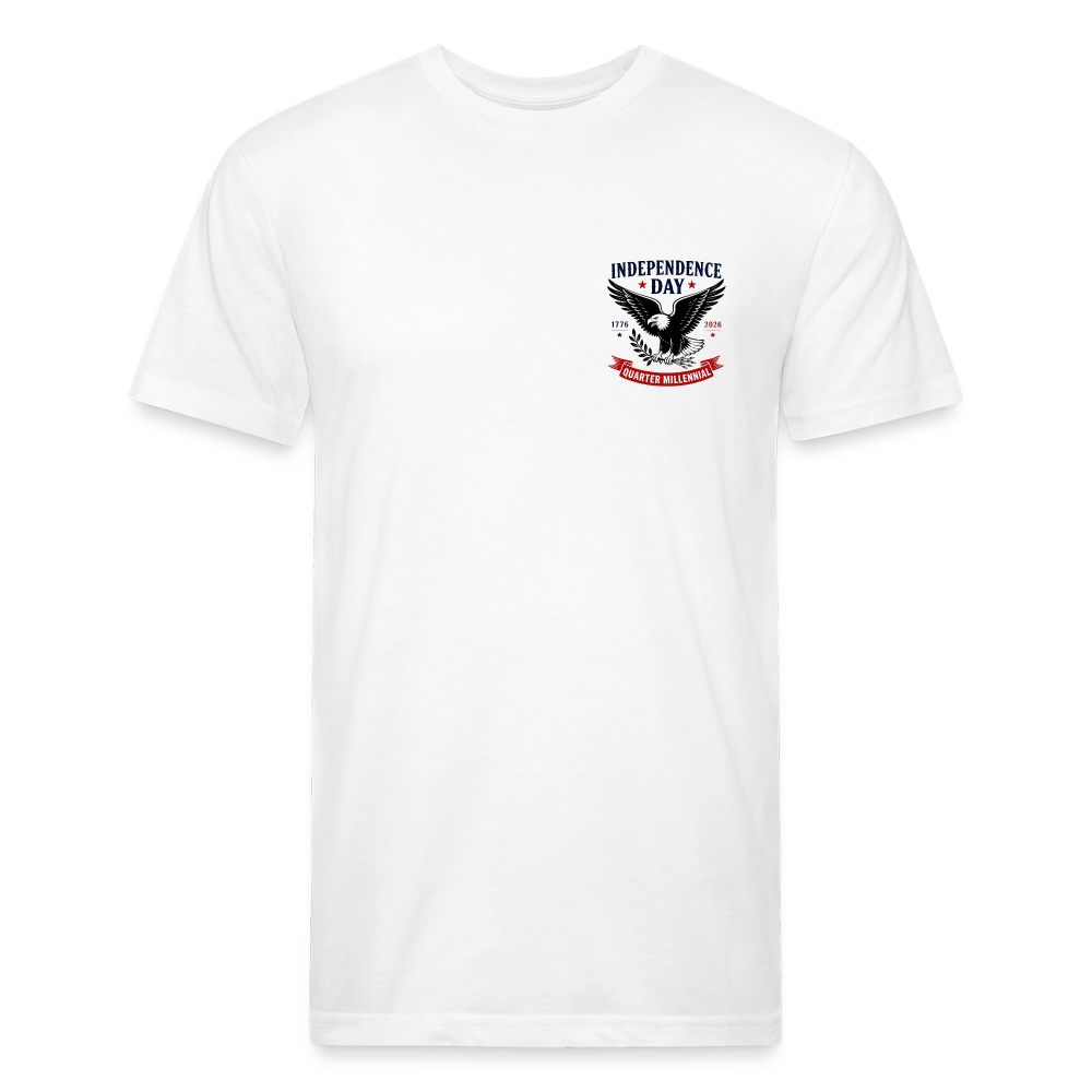 250 Yr America Fitted Cotton/Poly T-Shirt by Next Level - white