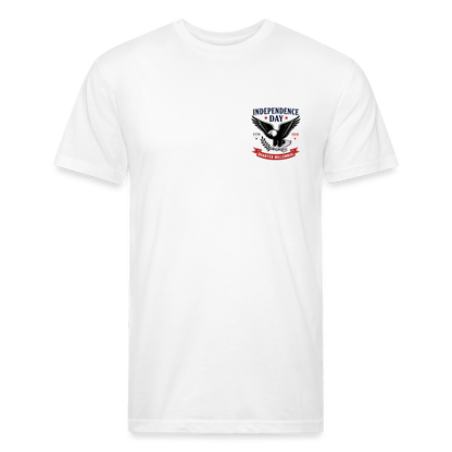 250 Yr America Fitted Cotton/Poly T-Shirt by Next Level - white