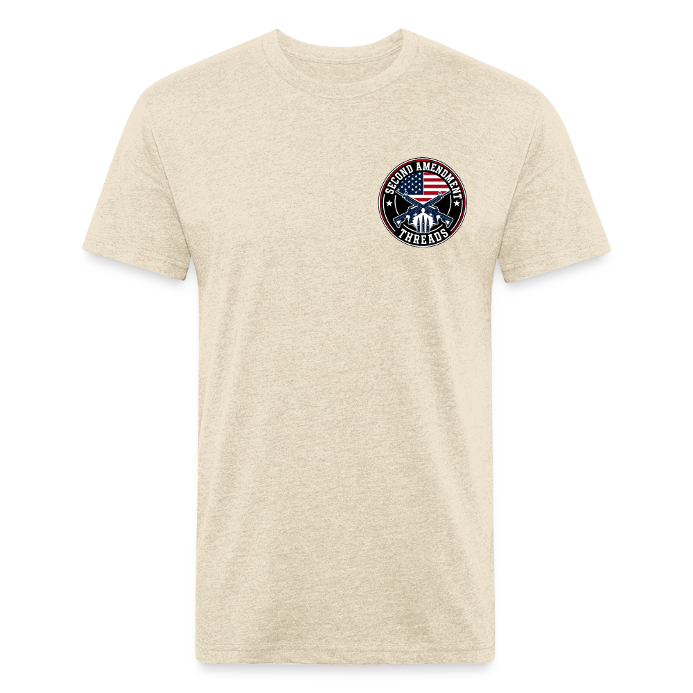 250 Year America Metalic Fitted Cotton/Poly T-Shirt by Next Level - heather cream