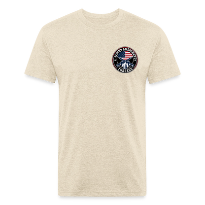 250 Year America Metalic Fitted Cotton/Poly T-Shirt by Next Level - heather cream