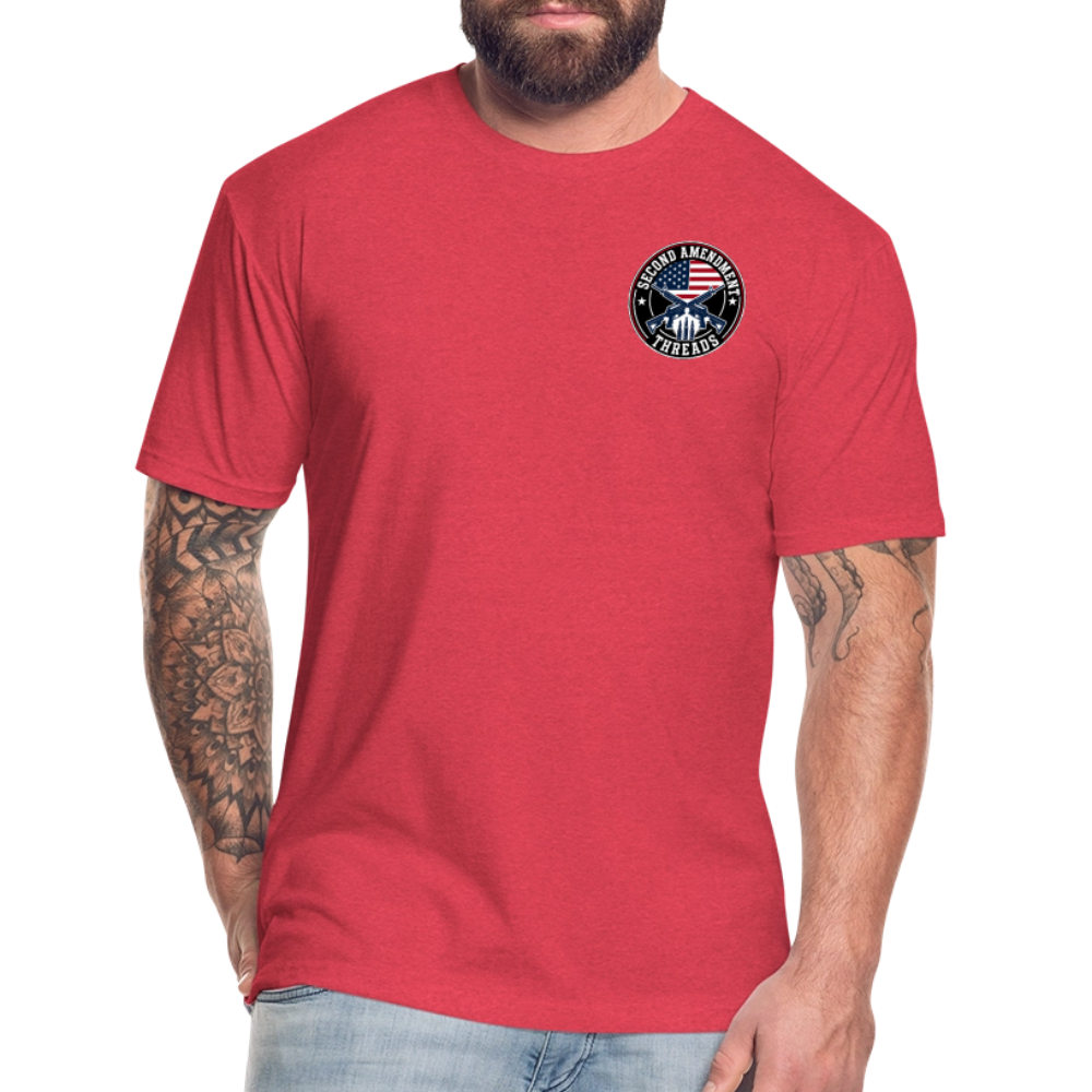 2A THREADS Fitted Cotton/Poly T-Shirt by Next Level - heather red