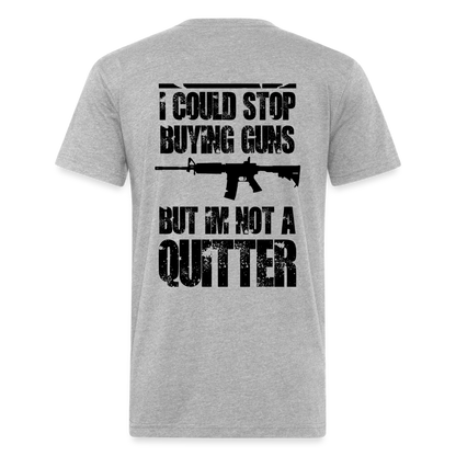Fitted Cotton/Poly T-Shirt by Next Level quitter - heather gray