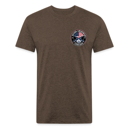 250 Year America Metalic Fitted Cotton/Poly T-Shirt by Next Level - heather espresso