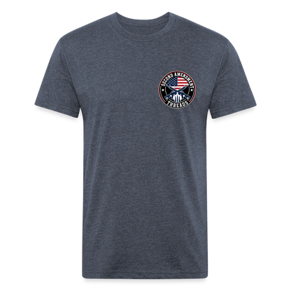 2A that Fitted Cotton/Poly T-Shirt by Next Level - heather navy