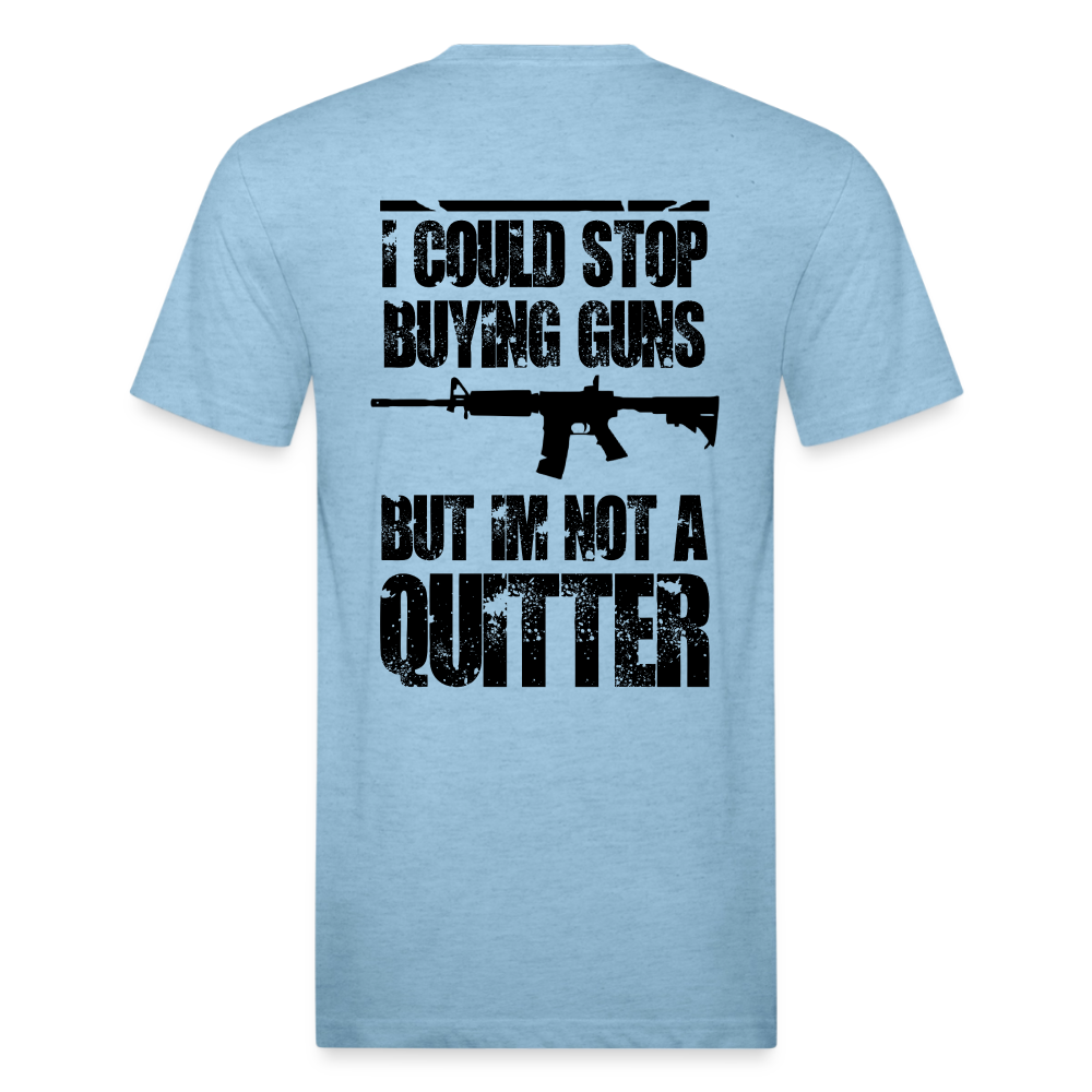 Fitted Cotton/Poly T-Shirt by Next Level quitter - heather blue
