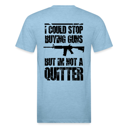 Fitted Cotton/Poly T-Shirt by Next Level quitter - heather blue