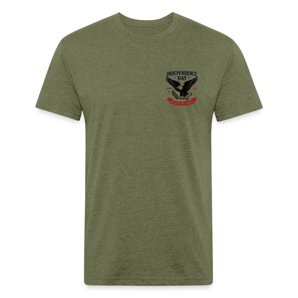 250 Yr America Fitted Cotton/Poly T-Shirt by Next Level - heather military green