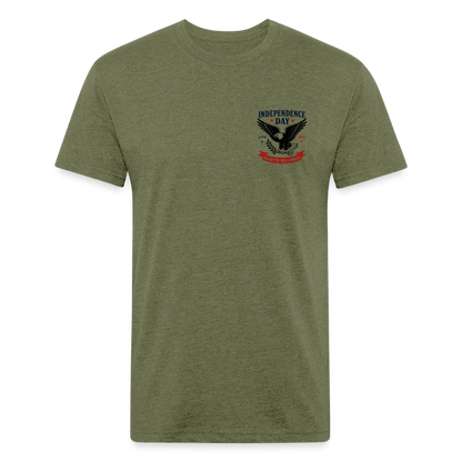 250 Yr America Fitted Cotton/Poly T-Shirt by Next Level - heather military green