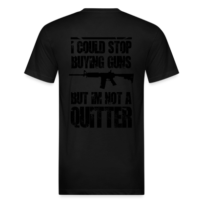 Fitted Cotton/Poly T-Shirt by Next Level quitter - black