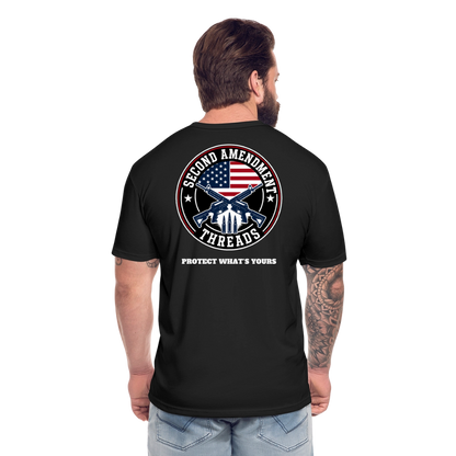 2A THREADS Fitted Cotton/Poly T-Shirt by Next Level - black