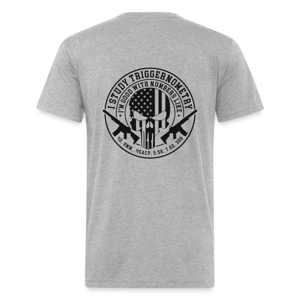 I Study Trigonometry Fitted Cotton/Poly T-Shirt by Next Level - heather gray