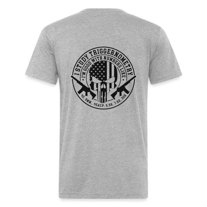 I Study Trigonometry Fitted Cotton/Poly T-Shirt by Next Level - heather gray