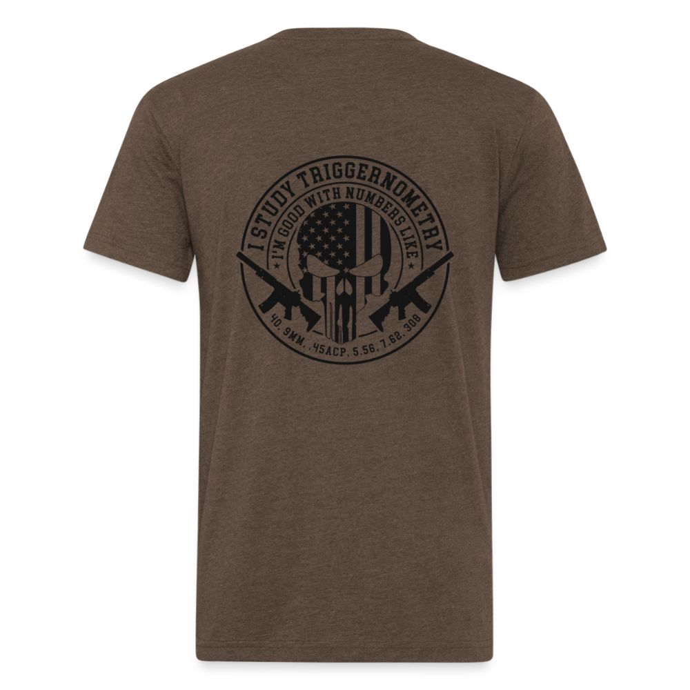 I Study Trigonometry Fitted Cotton/Poly T-Shirt by Next Level - heather espresso