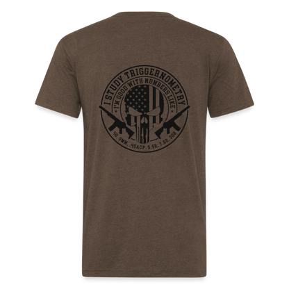 I Study Trigonometry Fitted Cotton/Poly T-Shirt by Next Level - heather espresso