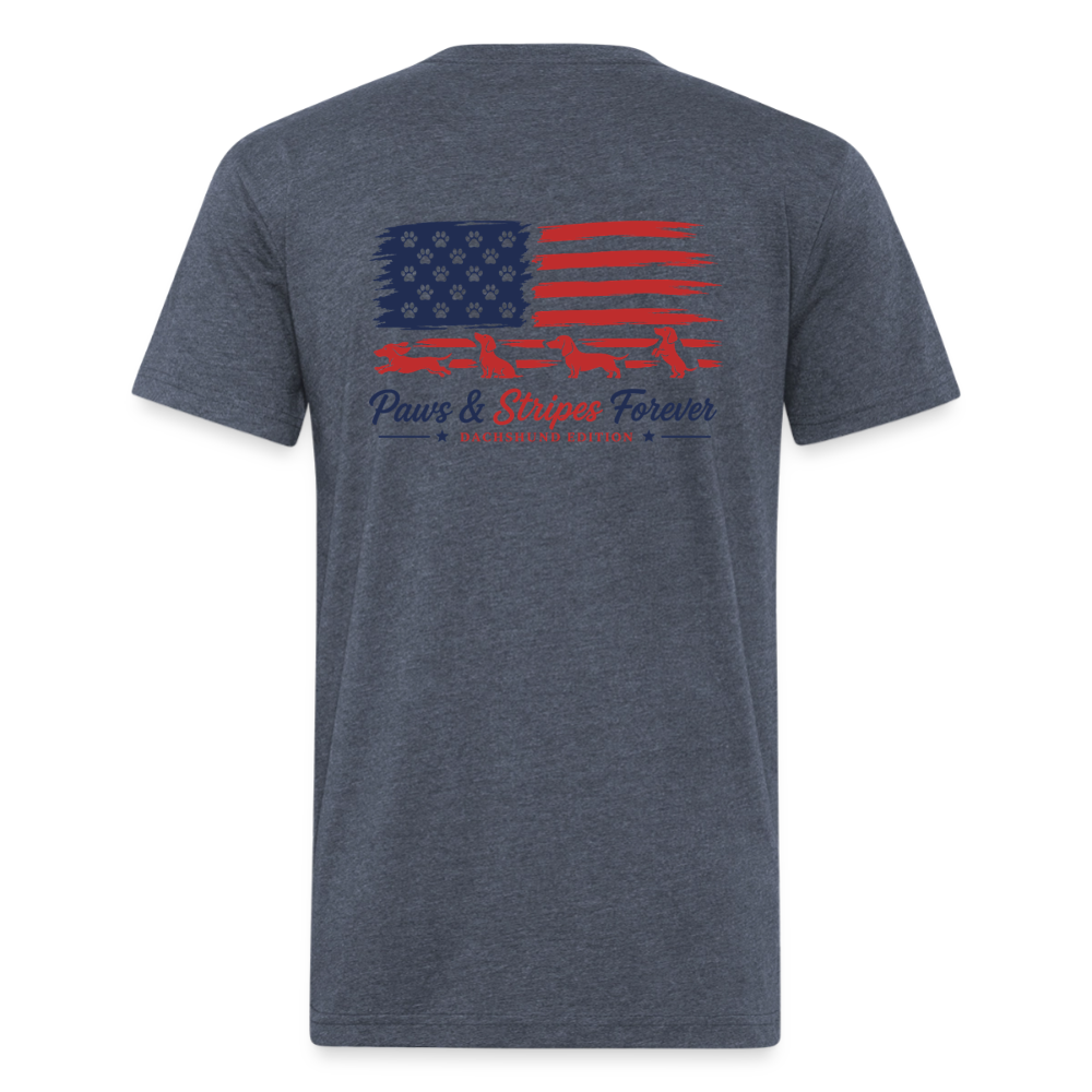 wiener Fitted Cotton/Poly T-Shirt by Next Level - heather navy