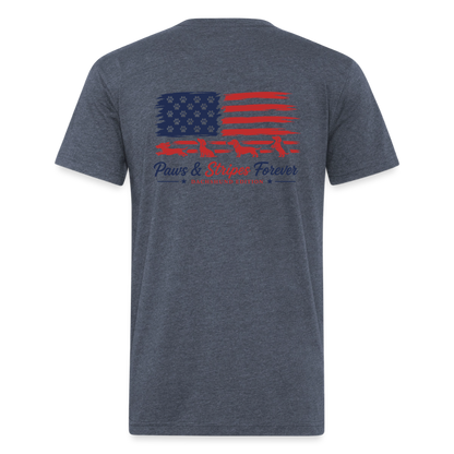 wiener Fitted Cotton/Poly T-Shirt by Next Level - heather navy