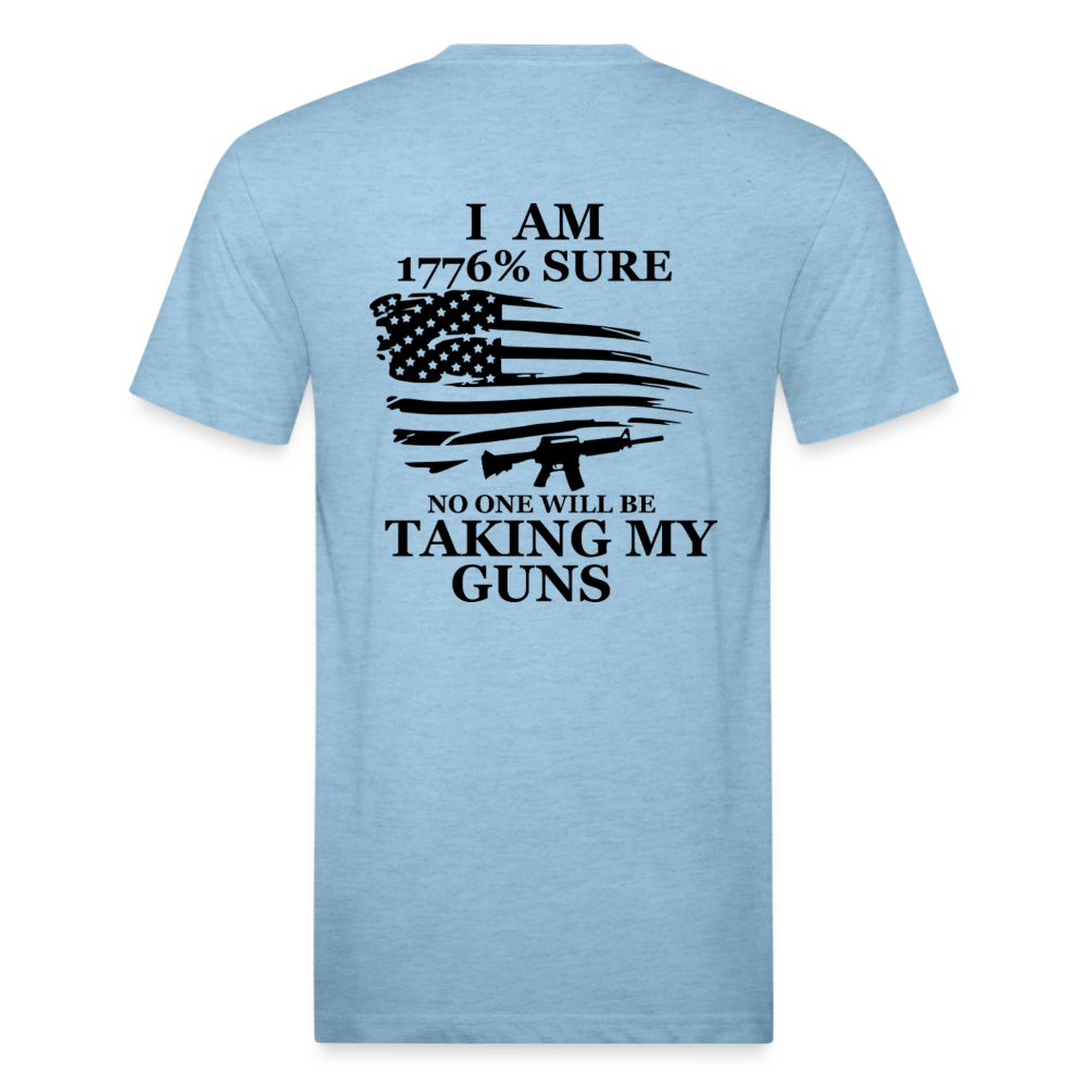i am Fitted Cotton/Poly T-Shirt by Next Level - heather blue