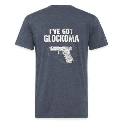 Glockoma Fitted Cotton/Poly T-Shirt by Next Level - heather navy