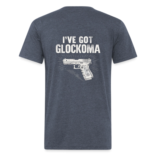 Glockoma Fitted Cotton/Poly T-Shirt by Next Level - heather navy