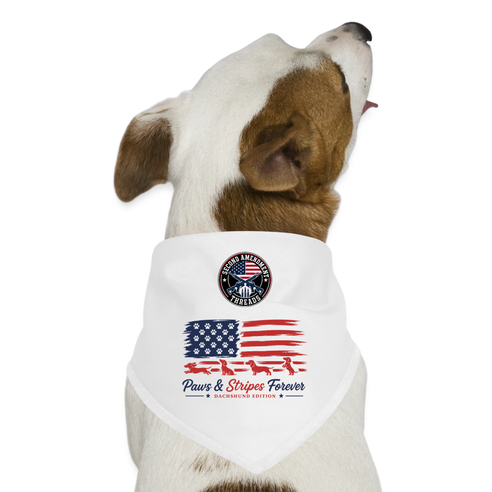 Paws & Stripes Dogs Dog Bandana - white