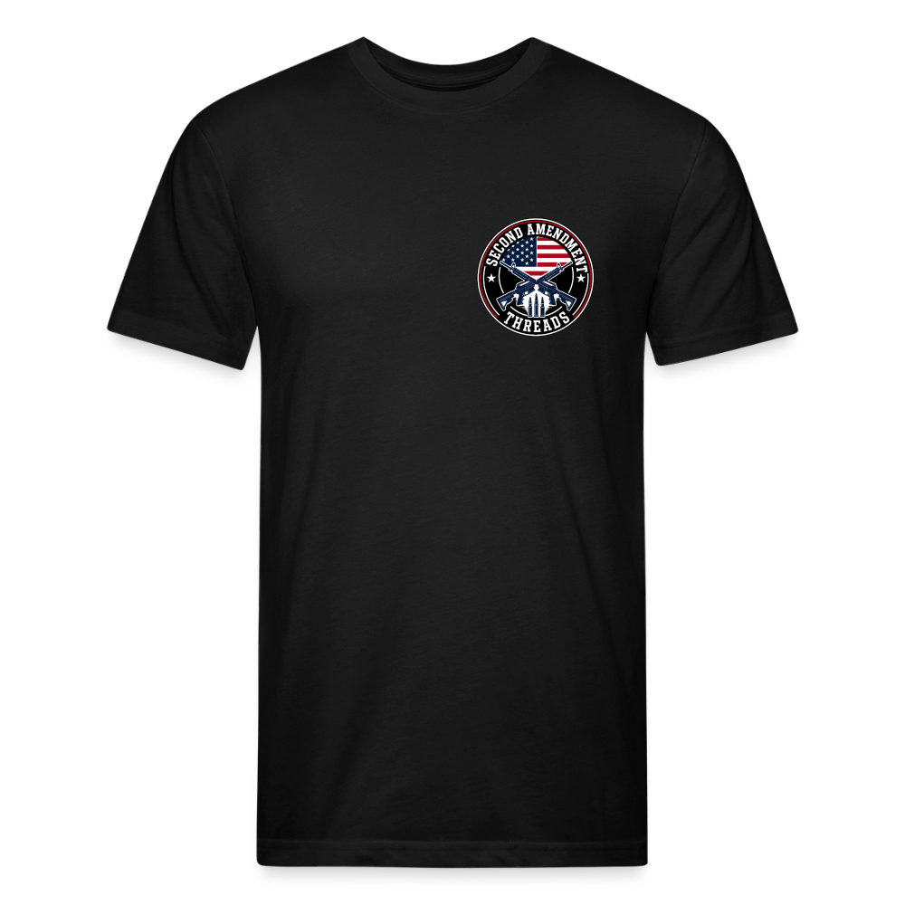 Fitted Cotton/Poly T-Shirt by Next Level quitter - black