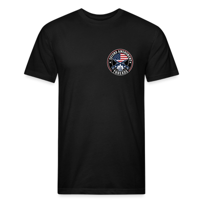 Fitted Cotton/Poly T-Shirt by Next Level quitter - black