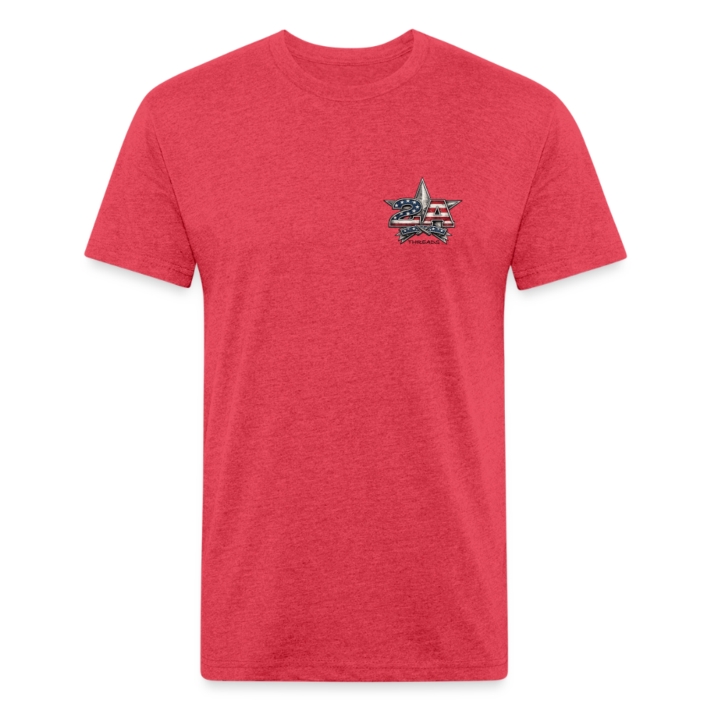 250 Year America  2A Threads Fitted Cotton/Poly T-Shirt by Next Level - heather red