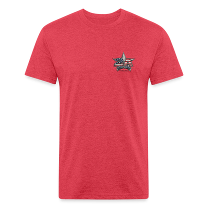 250 Year America  2A Threads Fitted Cotton/Poly T-Shirt by Next Level - heather red