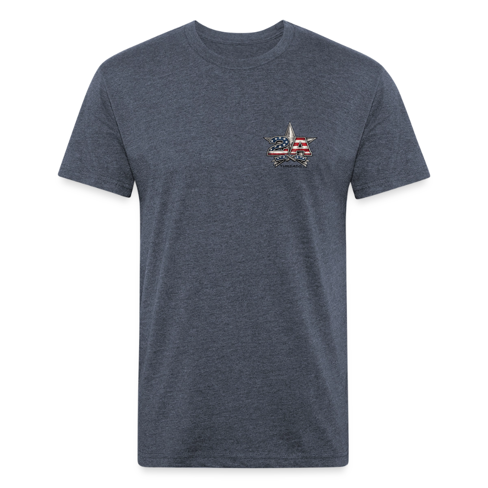 250 Year America  2A Threads Fitted Cotton/Poly T-Shirt by Next Level - heather navy
