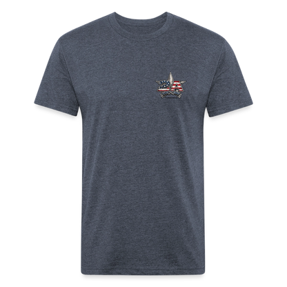 250 Year America  2A Threads Fitted Cotton/Poly T-Shirt by Next Level - heather navy