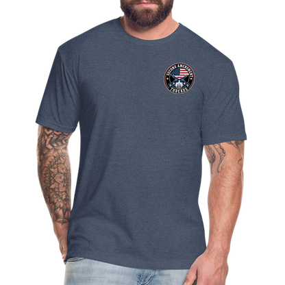 2A THREADS Fitted Cotton/Poly T-Shirt by Next Level - heather navy