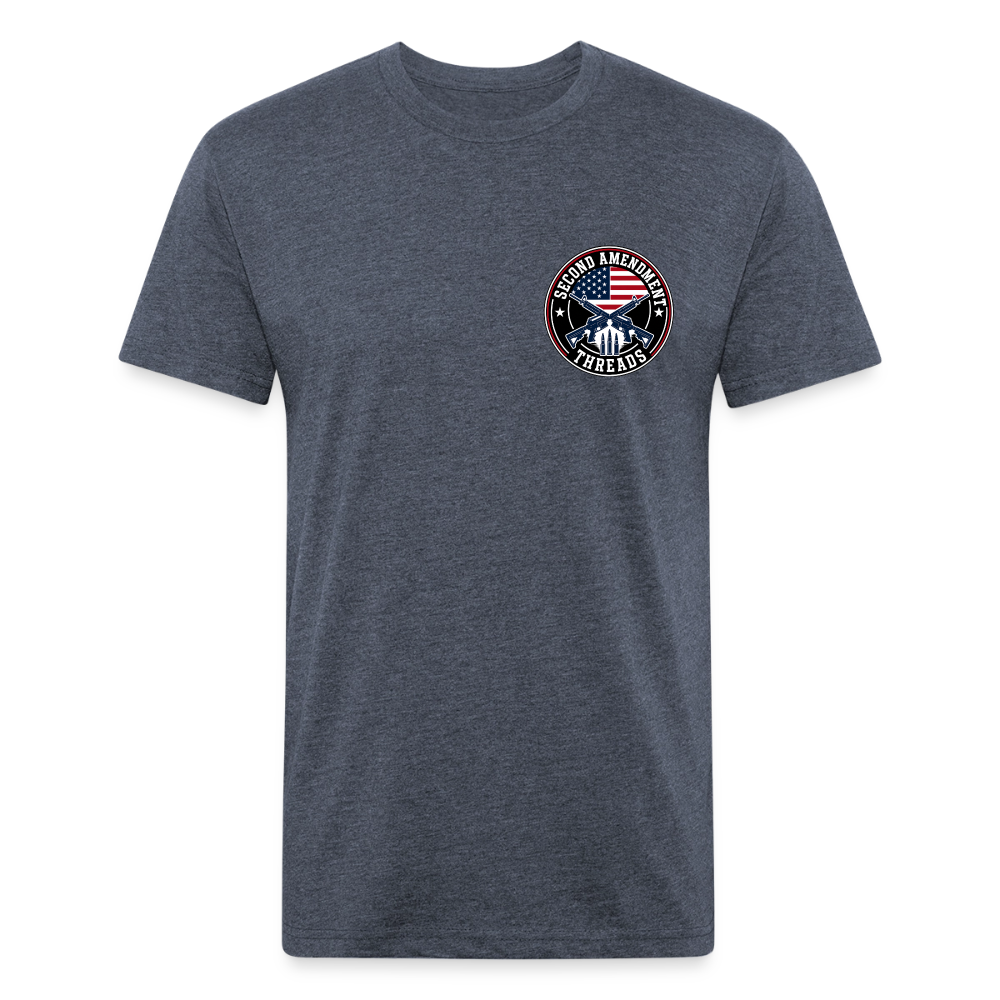 i am Fitted Cotton/Poly T-Shirt by Next Level - heather navy