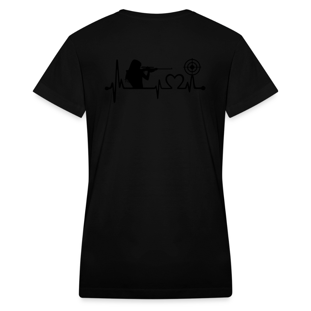 Lady Sniper Women's V-Neck T-Shirt - black