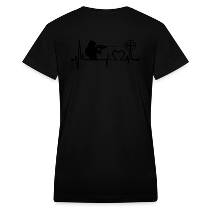 Lady Sniper Women's V-Neck T-Shirt - black