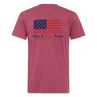 wiener Fitted Cotton/Poly T-Shirt by Next Level - heather burgundy