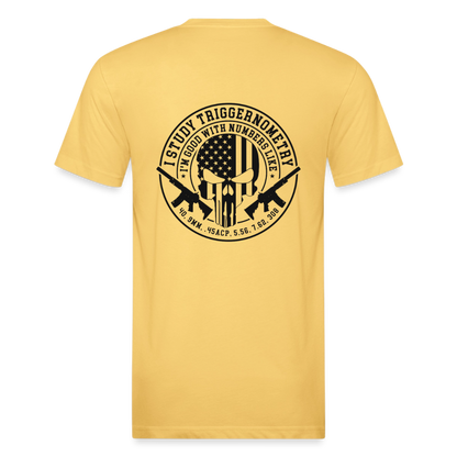 I Study Trigonometry Fitted Cotton/Poly T-Shirt by Next Level - pastel yellow