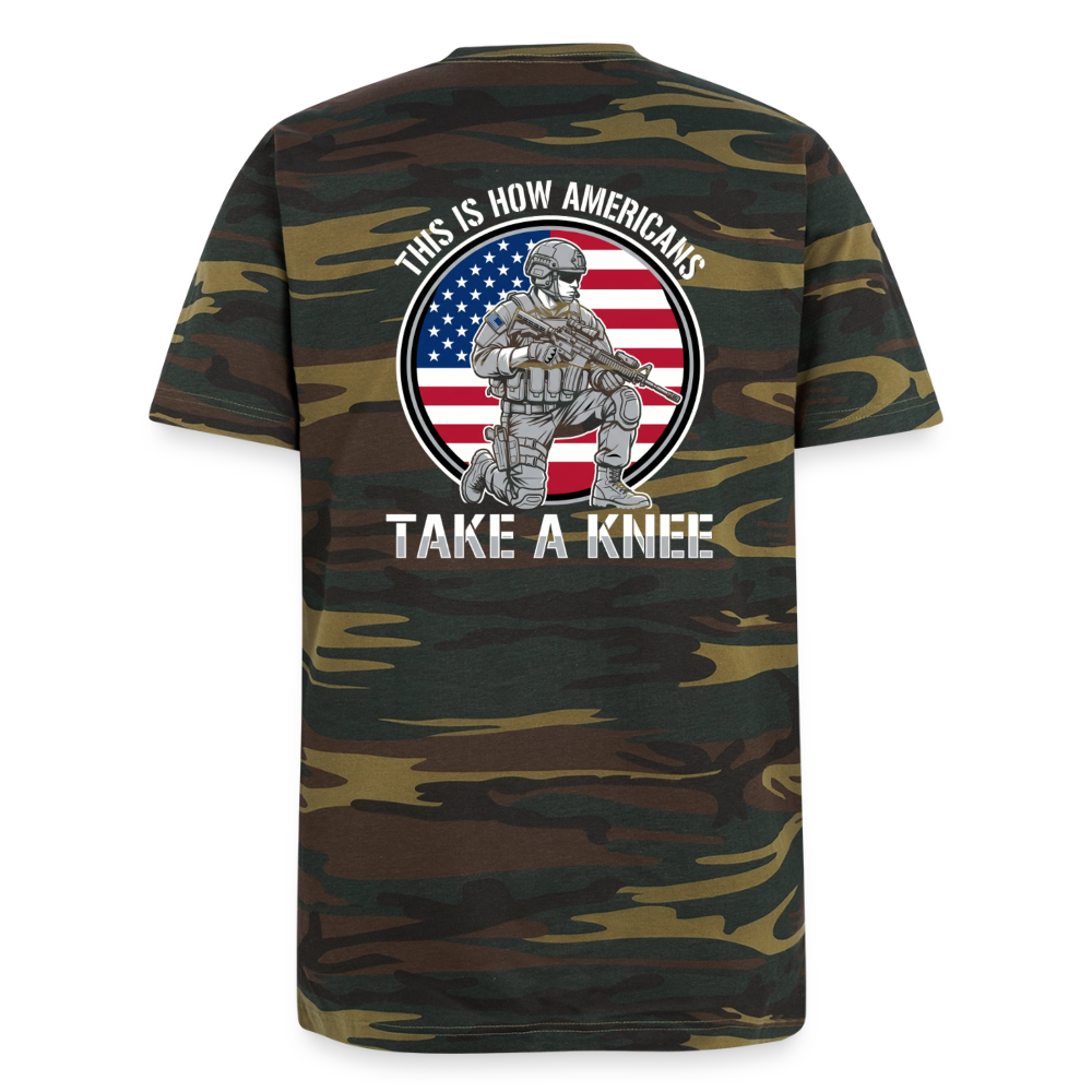 Take A Knee Unisex Camo Tee - green camo