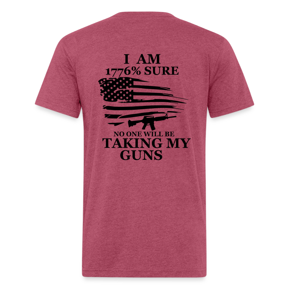 i am Fitted Cotton/Poly T-Shirt by Next Level - heather burgundy