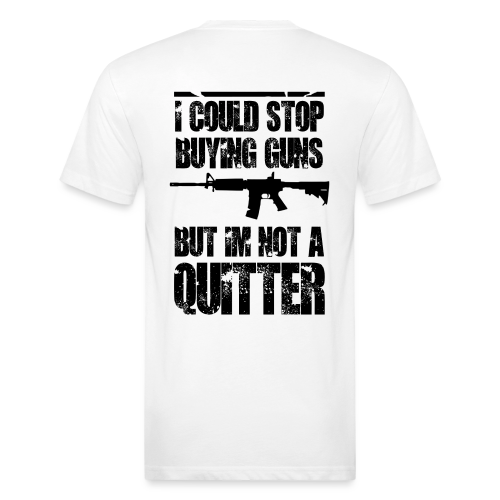 Fitted Cotton/Poly T-Shirt by Next Level quitter - white