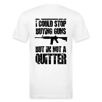 Fitted Cotton/Poly T-Shirt by Next Level quitter - white